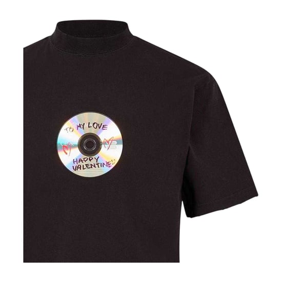 Balenciaga Herrkortärmad T-shirt för Alla hjärtans dag (tvättad svart) - Image 3