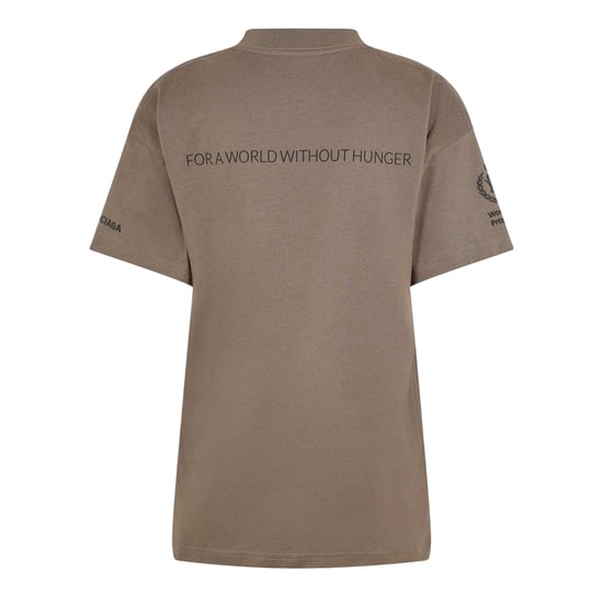 Balenciaga T-shirt voor dames van het Wereldvoedselprogramma (Taupe/Zwart) - Image 2
