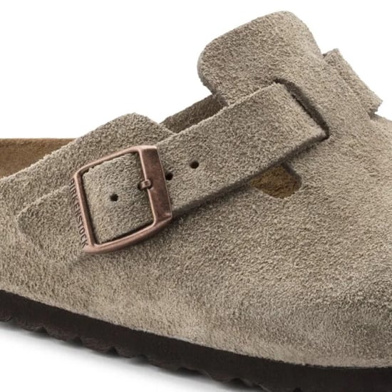 Birkenstock Boston suède taupe smal voetbed unisex instapper - Image 4