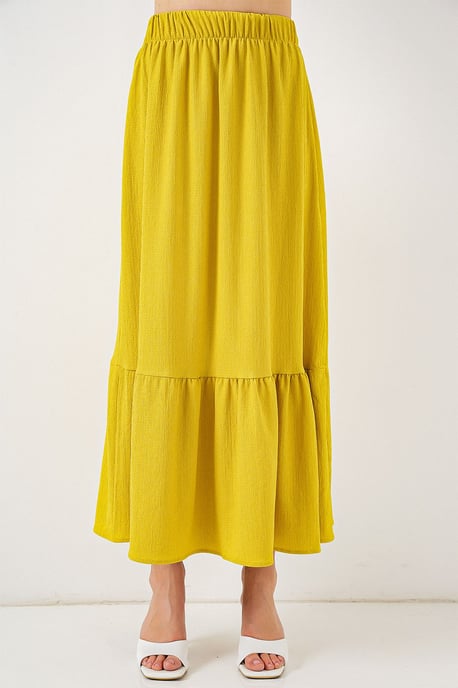 Textured Maxi Knit Skirt with Elastic Waist - Image 4