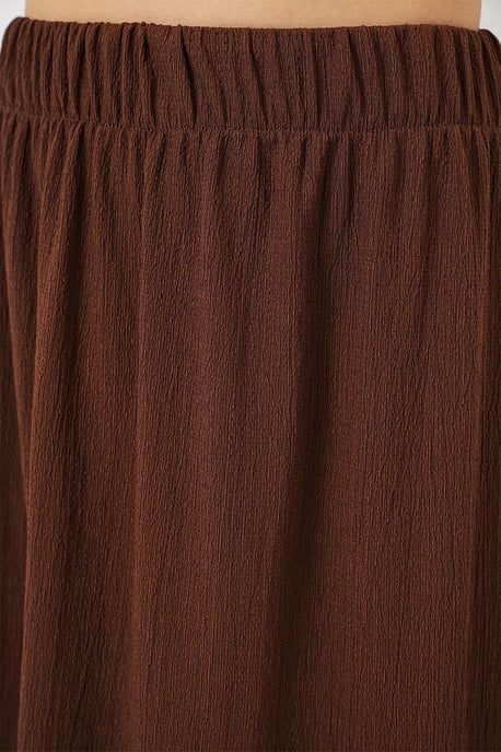 Gestructureerde Maxi Breirok met Elastische Taille - Image 5