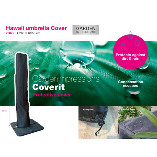 Garden Impressions Hawaii parasolset 300x300 donkergrijs 90 kg - Image 2