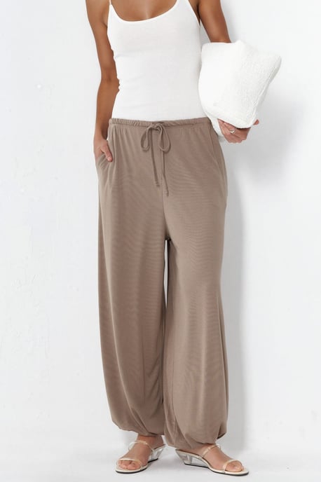 Dames Lange Elastische Taille Joggingbroek - Image 1