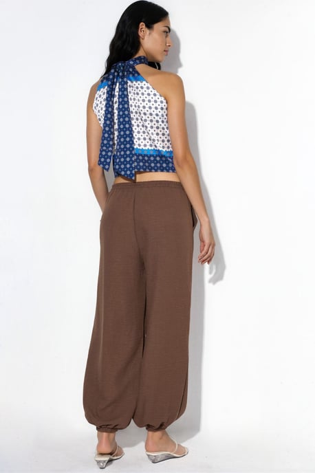 Women's Textured Polyester Jogger Pants - Image 3