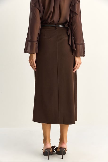 High-Waist Midi Pencil Skirt With Slit - Image 6