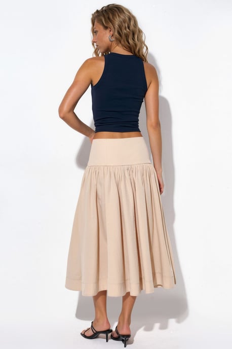 High-Waist A-Line Midi Skirt - Image 3