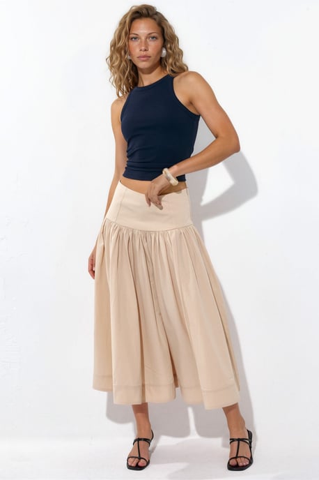 High-Waist A-Line Midi Skirt - Image 5