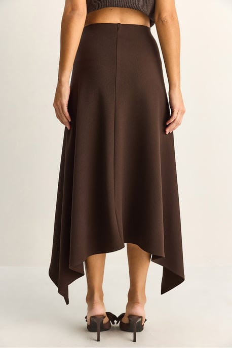 Midi A-line Skirt With Button Closure - Image 6