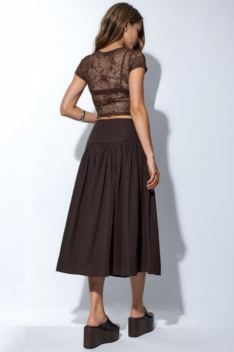 High-Waist A-Line Midi Skirt - Image 3