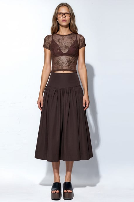High-Waist A-Line Midi Skirt - Image 5