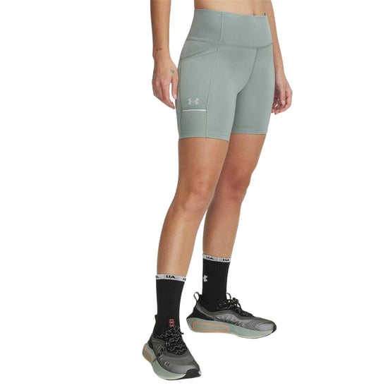 Under Armour Dames Launch Bermuda Compressie Shorts (Groen) - Image 2