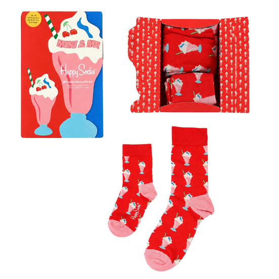 Happy Socks 2-Pack Red Mini & Me Milkshake Gift Set - Image 1