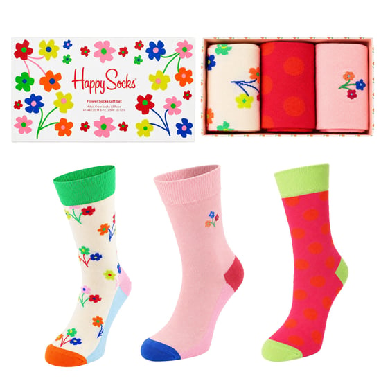 Happy Socks 3-Pack Multicolour Flower Gift Set - Image 1