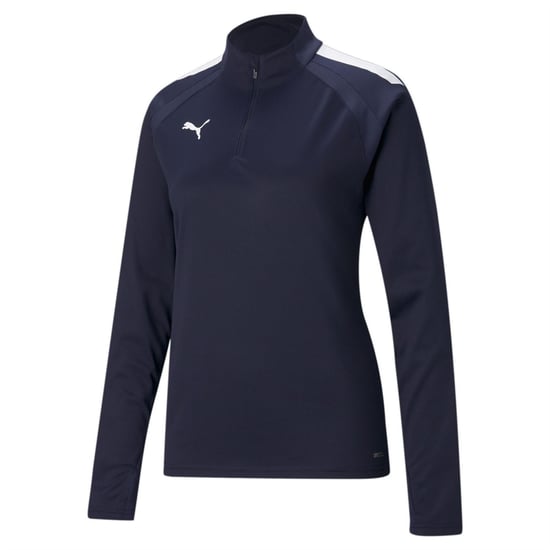 Women's Puma Teamliga Quarter Zip Top W Drill in Peacoat-White - Image 1