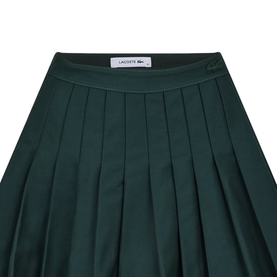 Lacoste Dames Jupe Mini Rok met Geborduurd Logo (Groen) - Image 3