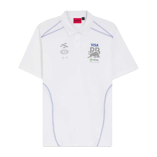 Hugo Mens Visa Cash App Racing Bulls F1 Polo Shirt (Wit) - Image 1