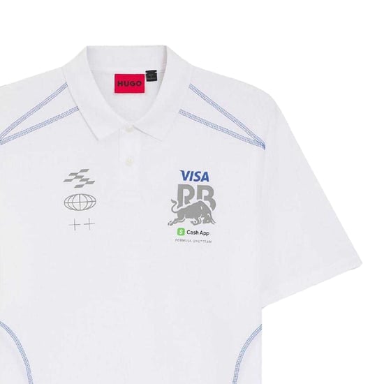 Hugo Mens Visa Cash App Racing Bulls F1 Polo Shirt (Wit) - Image 3