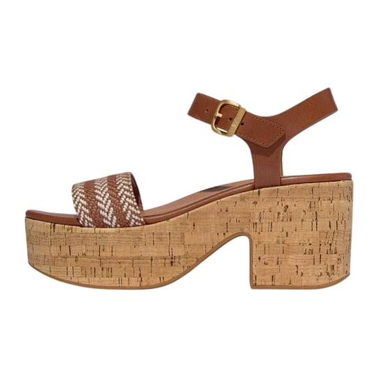FitFlop Womens/Ladies Leather Platform Platform Sandals (Tan) - Image 2