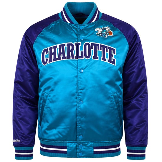 Mitchell & Ness NBA Charlotte Hornets Tough Season Mens Satin Jacket - Image 1