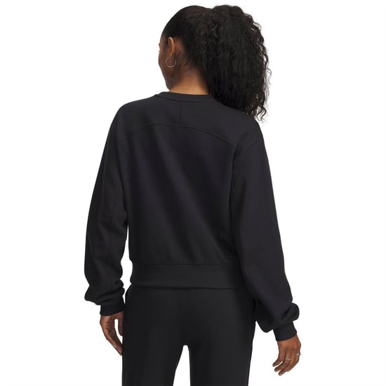 Under Armour Dames Vida Icon Fleece Crop Sweater (Zwart) - Image 2