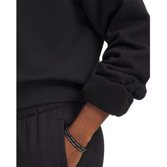 Under Armour Dames Vida Icon Fleece Crop Sweater (Zwart) - Image 3