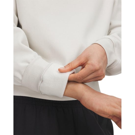 Under Armour Dames Vida Icon Fleece Crop Sweatshirt (Wit) - Image 3