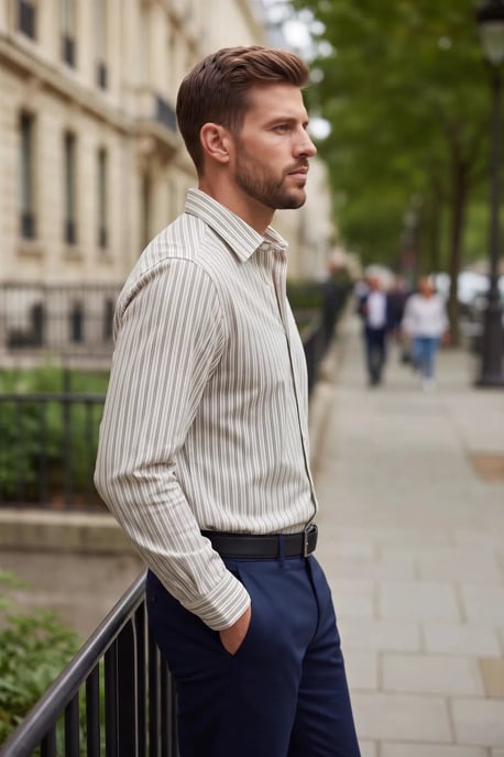 Striped Cotton Shirt - Image 2