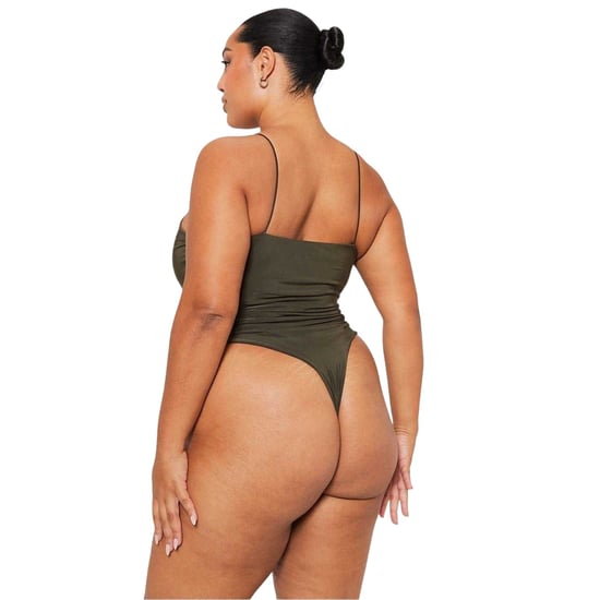 I Saw It First Womens/Ladies Double Layered Bodysuit (Khaki Green) - Image 2