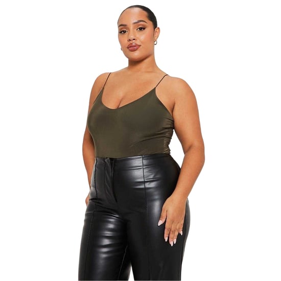 I Saw It First Womens/Ladies Double Layered Bodysuit (Khaki Green) - Image 3