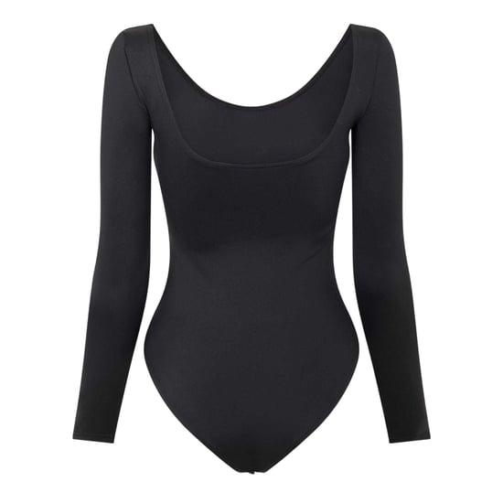 Balenciaga Womens/Ladies Plain Jersey Fitted Bodysuit (Black) - Image 2