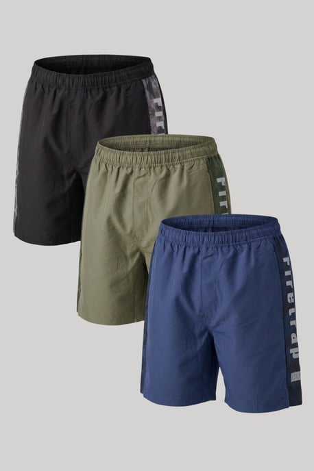 Multi 3 Pack Regular Fit Swim Shorts - Image 1