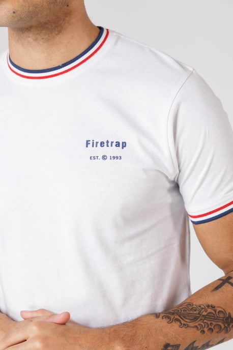 White Regular Fit Cotton Crew T Shirt - Image 3