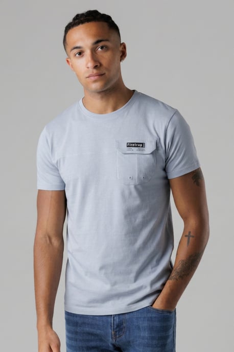 Multi 3 Pack Regular Fit Cotton Pocket Tees - Image 6