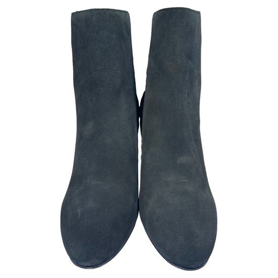 Chloé Double-Buckled High-Heel Ankle Boots in Black Suede - Image 2