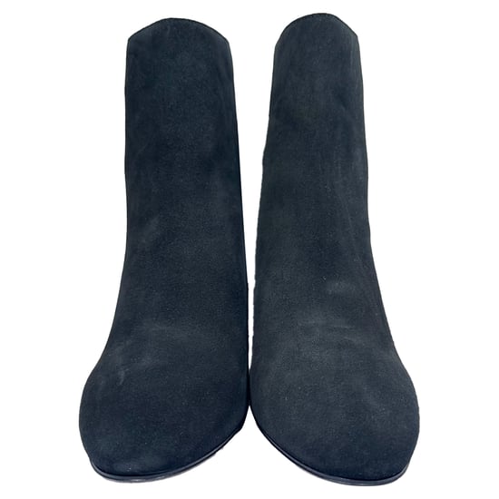 Chloé Double-Buckled High-Heel Ankle Boots in Black Suede - Image 3
