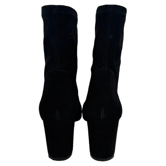 Stuart Weitzman Yuliana Heeled Ankle Boots in Black Suede - Image 3
