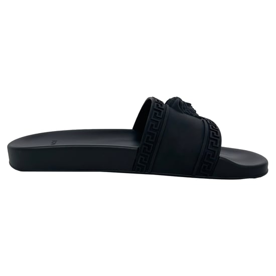Versace Medusa badslippers van zwart rubber - Image 1