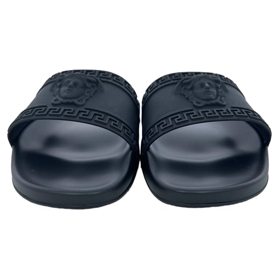 Versace Medusa badslippers van zwart rubber - Image 2