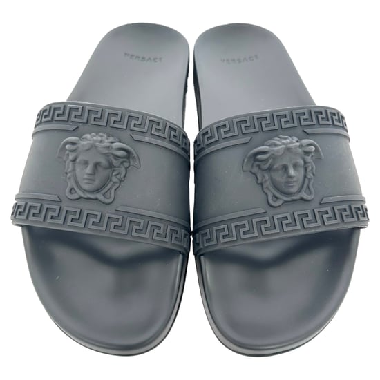 Versace Medusa badslippers van zwart rubber - Image 3
