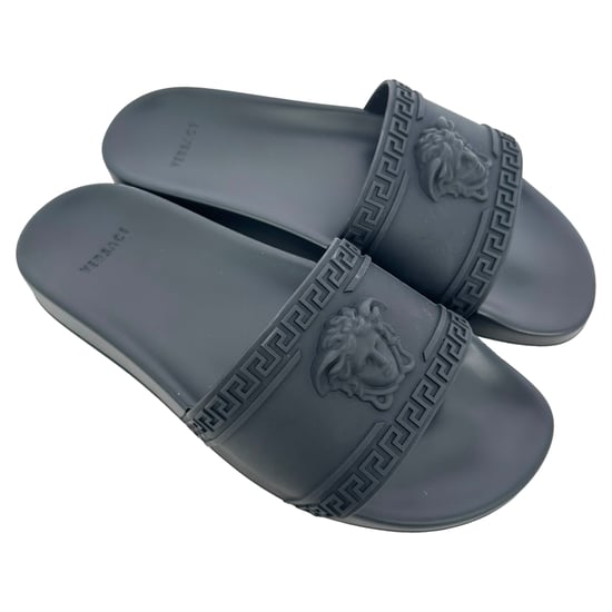 Versace Medusa badslippers van zwart rubber - Image 6