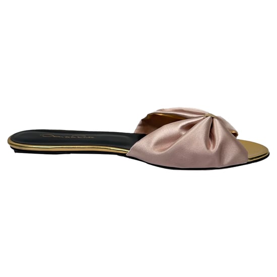 Oscar De La Renta – Rosa satin med rosettdetaljer - Image 1