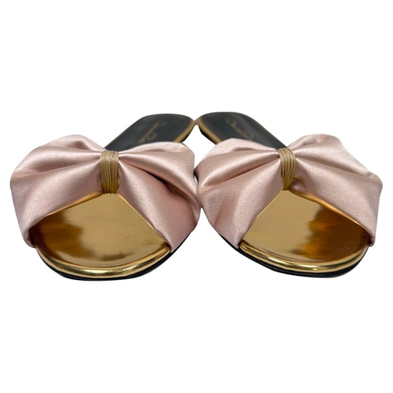 Oscar De La Renta – Rosa satin med rosettdetaljer - Image 2
