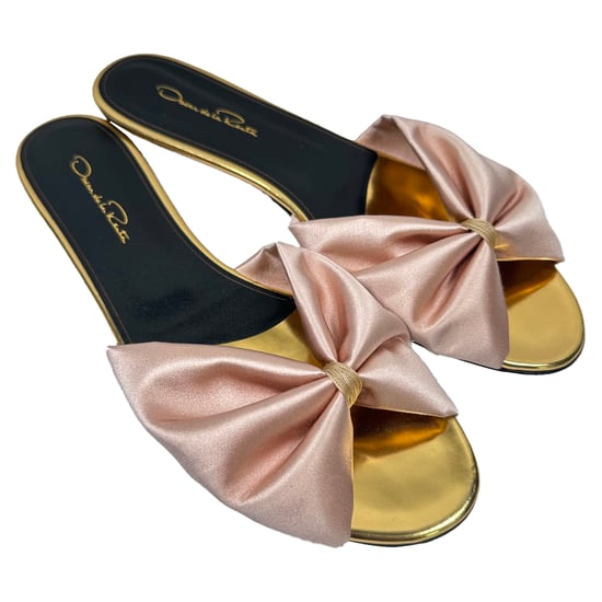 Oscar De La Renta – Rosa satin med rosettdetaljer - Image 5