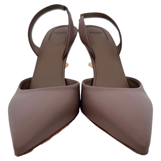 Fendi First Slingback Pumps in beige kalfsleer - Image 2