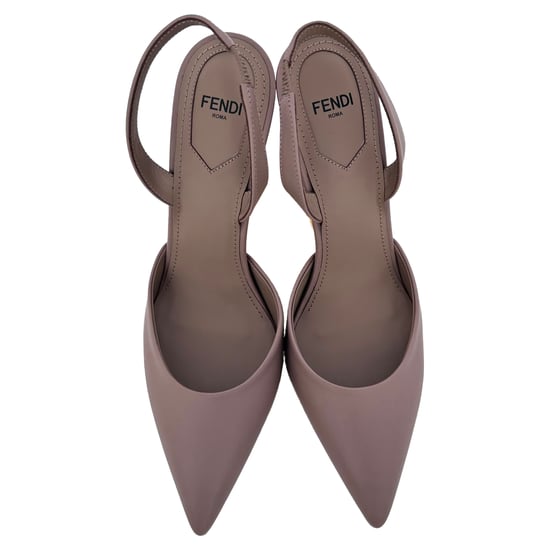 Fendi First Slingback Pumps in beige kalfsleer - Image 4