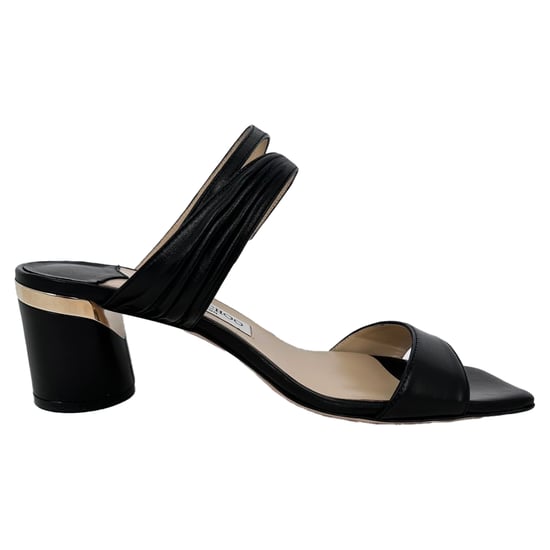 Jimmy Choo Jago Sandal Heels in Black Leather - Image 1