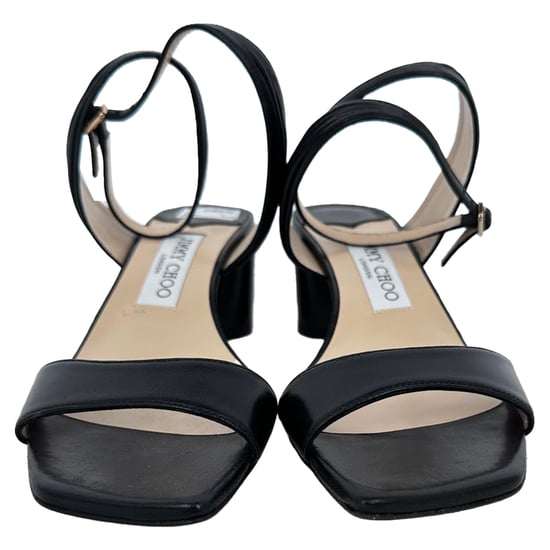 Jimmy Choo Jago Sandal Heels in Black Leather - Image 2