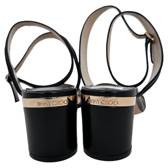 Jimmy Choo Jago Sandal Heels in Black Leather - Image 6