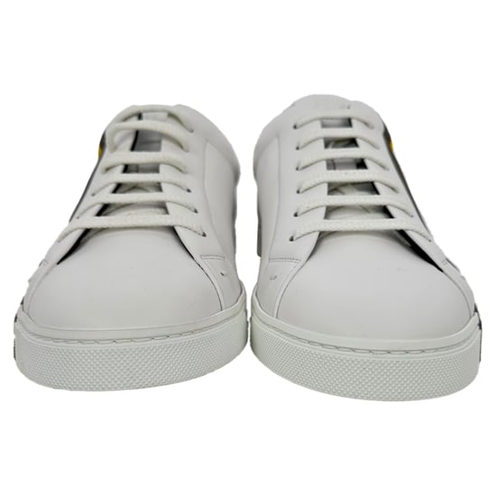 Fendi låga sneakers med logotyptryck i vitt läder - Image 2
