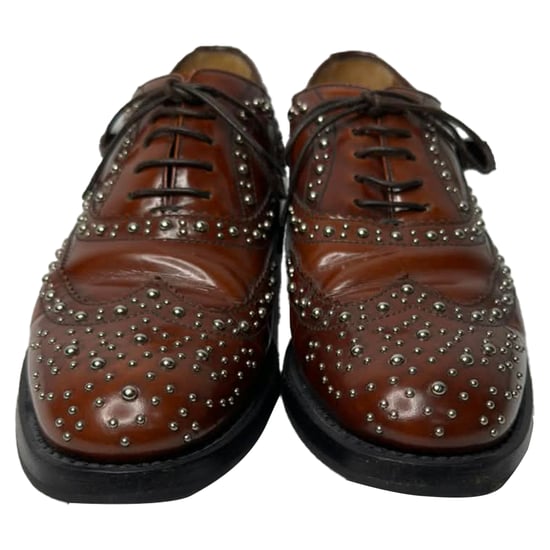 Church's Burwood Met Studded Brogues in bruin leer - Image 2
